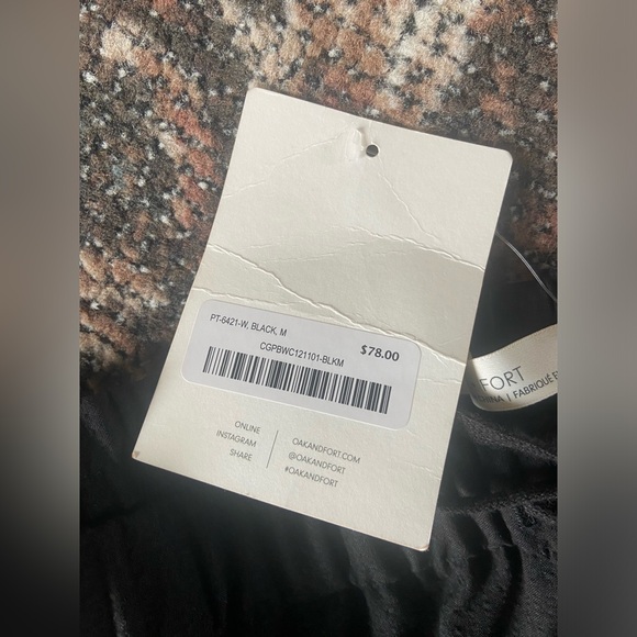 OAK + FORT Mid-Rise Rolled-Hem Ankle Pant - Picture 5 of 6